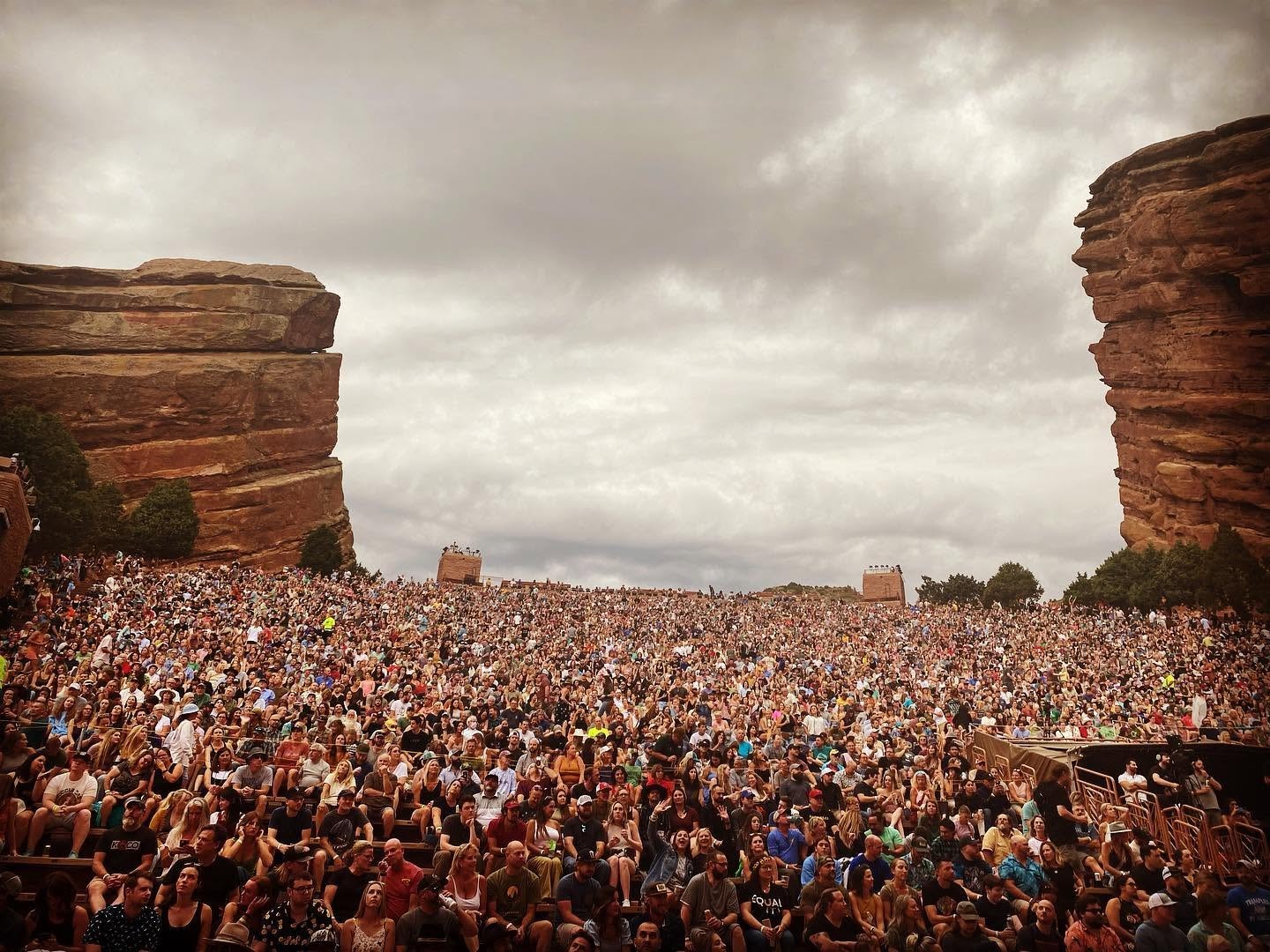 Red Rocks Amphitheatre packed with concertgoers